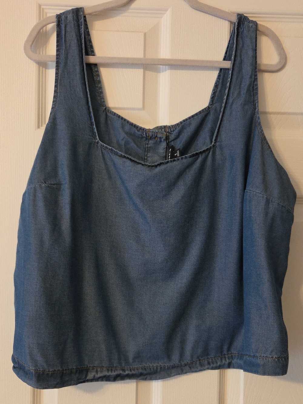 torrid Denim Scoop-Neck Tank in Blue